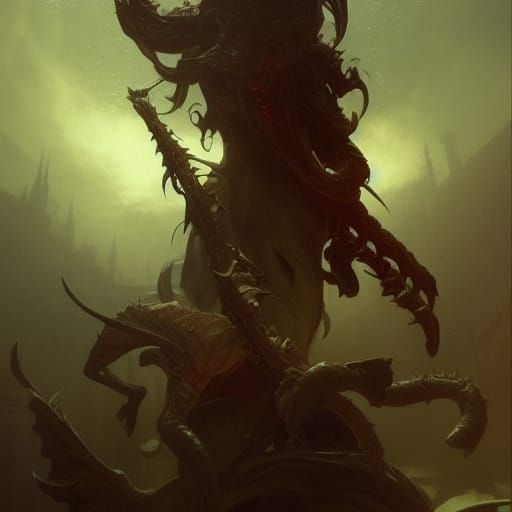 Hyperdetailed Cerberus in Dark Fantasy Concept Art