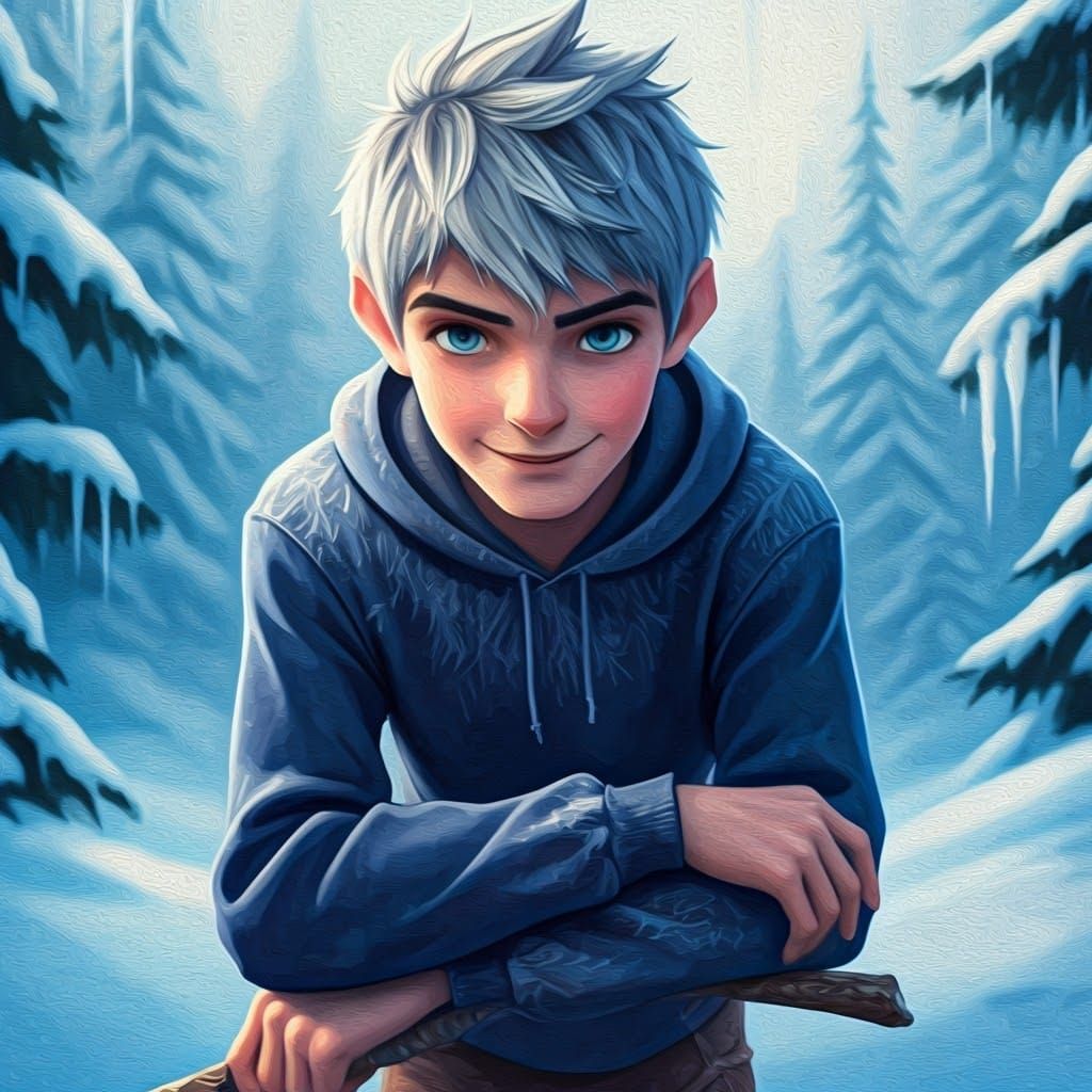 Mischievous Jack Frost in a Winter Wonderland