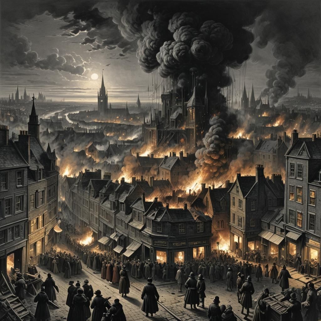 London Engulfed in Flames After Explosion