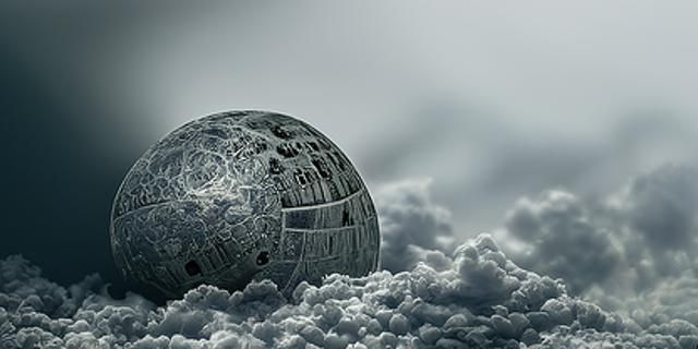Death Star Approaches: Hyperrealistic Pen and Ink Artwork