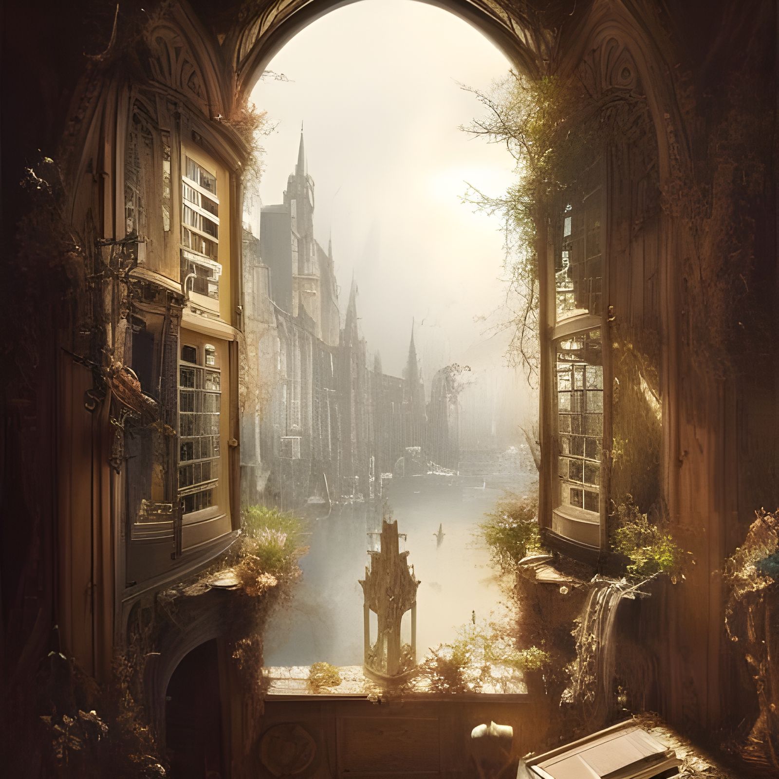 Dramatic Window View of a Beautiful World