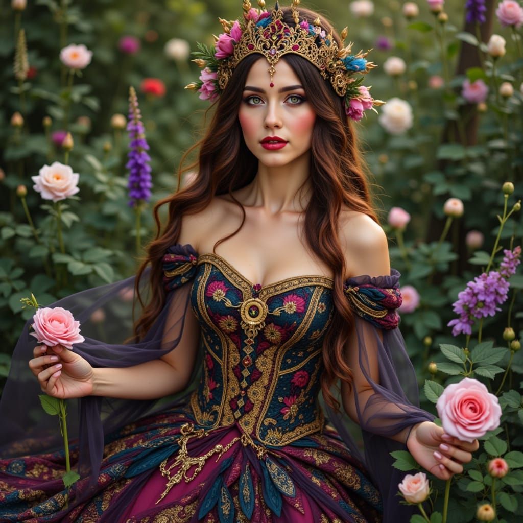 Lora Portrait In Mystical Attire With Whimsical Atmosphere