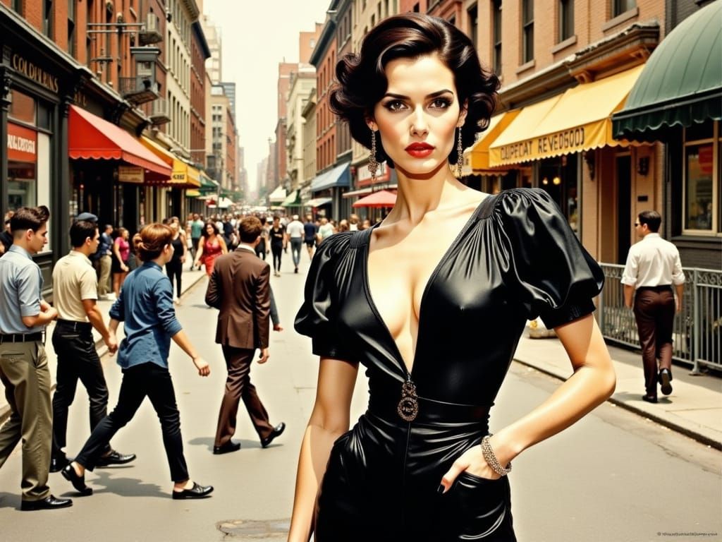 Winona Ryder Vogue Shoot in Philadelphia Street