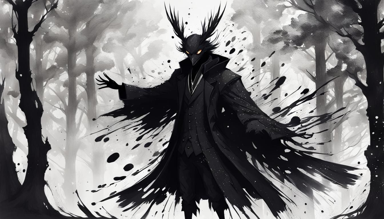 Friendly Bird Demon in Mystical Forest: Concept Art