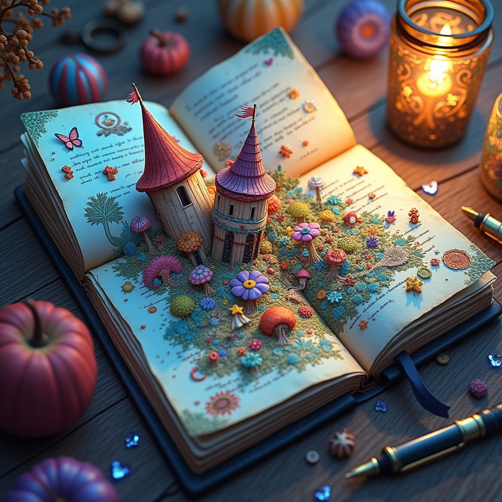 Vibrant Doodle World Leaps from Diary Pages