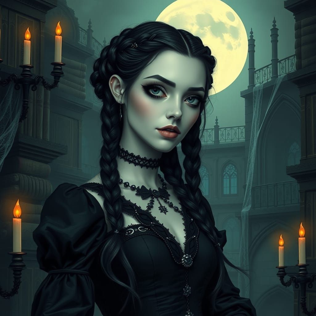 Mystical Goth Woman in Biomechanical Setting