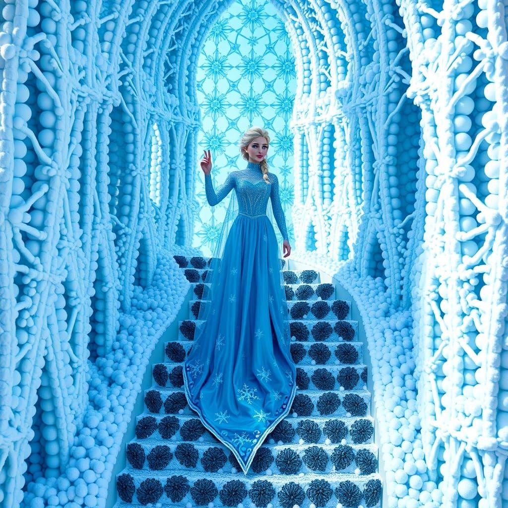 Queen Elsa's Ice Palace: A Pop Art Fantasy