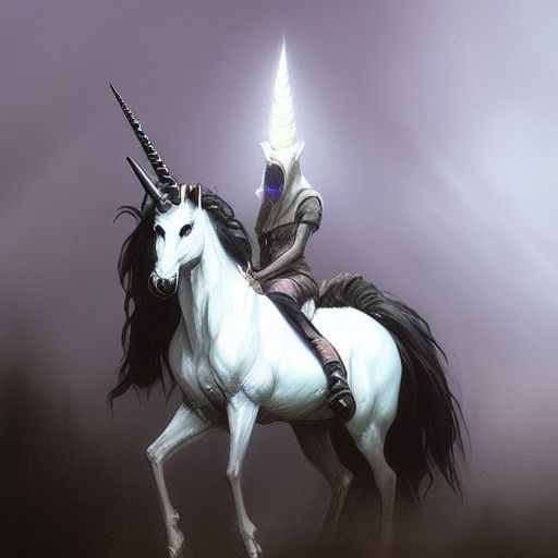 Sinister Evil Unicorn by Rutkowski Style