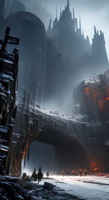 Icy Wasteland: Post-Apocalyptic New York Ruins