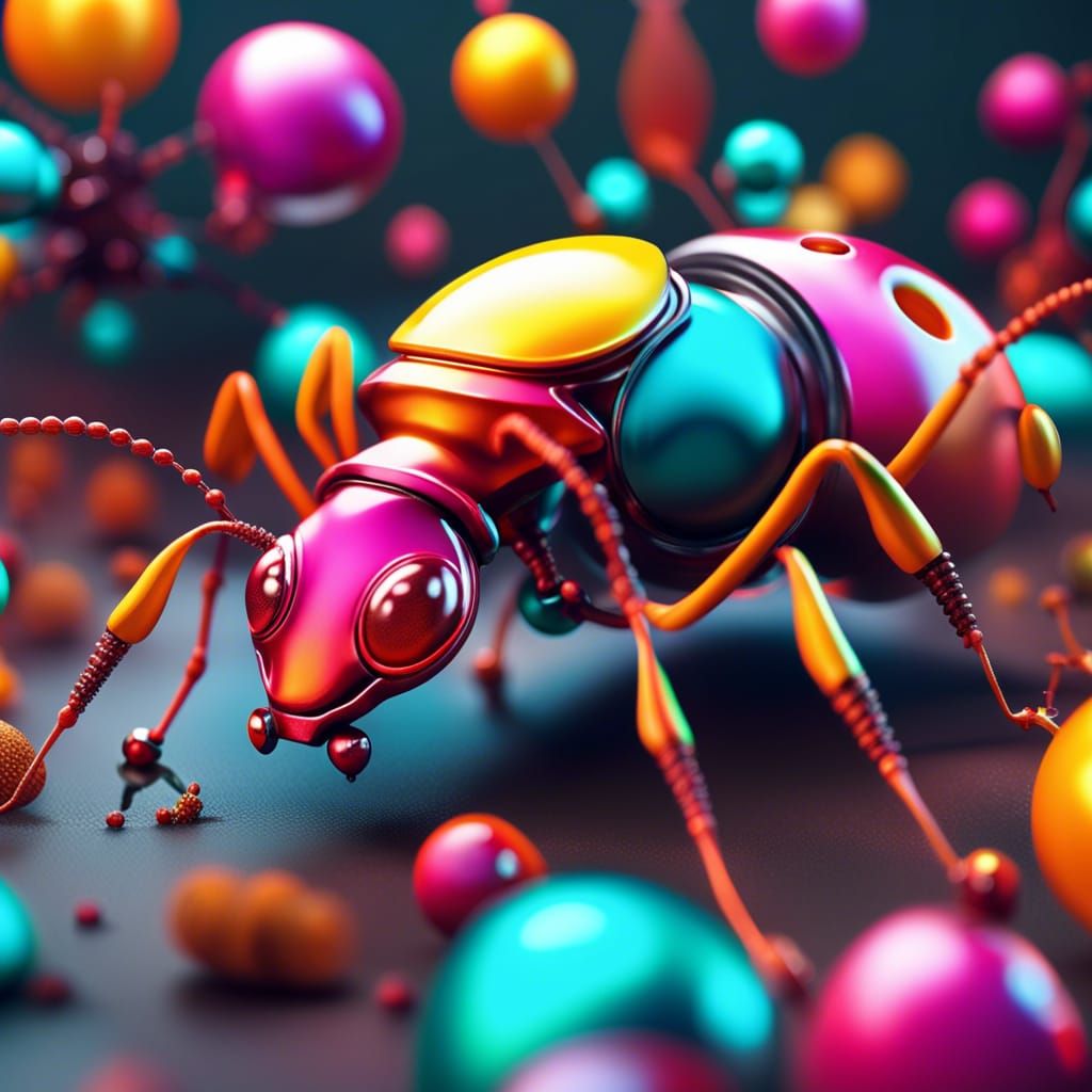 Biopunk Ant Made of Subatomic Particles