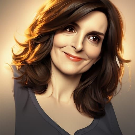 Hyperdetailed Portrait of Tina Fey in Artgerm Style