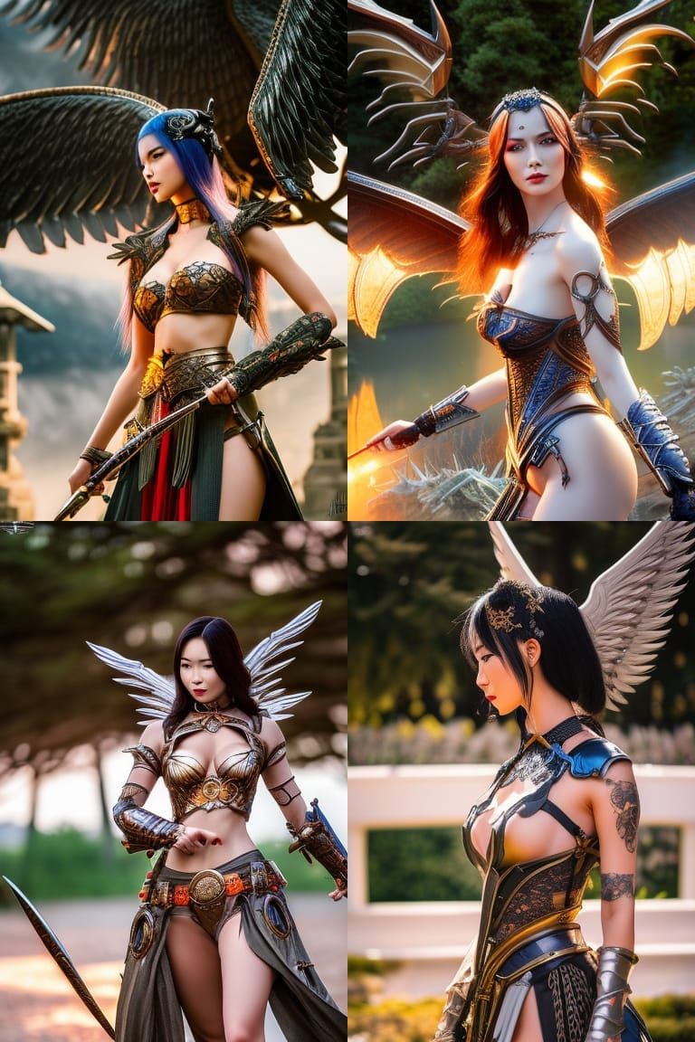 Cyberpunk Samurai in Gothic Armor