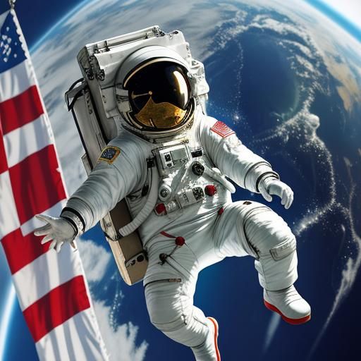 Anime Style Astronaut Cosmonaut Illustration