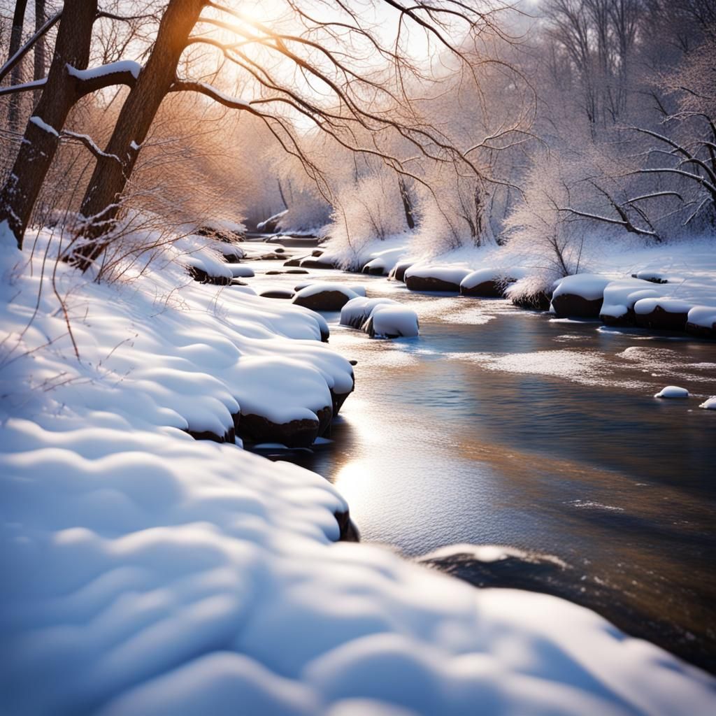 Snowy River Landscape in Winter: Professional Photography