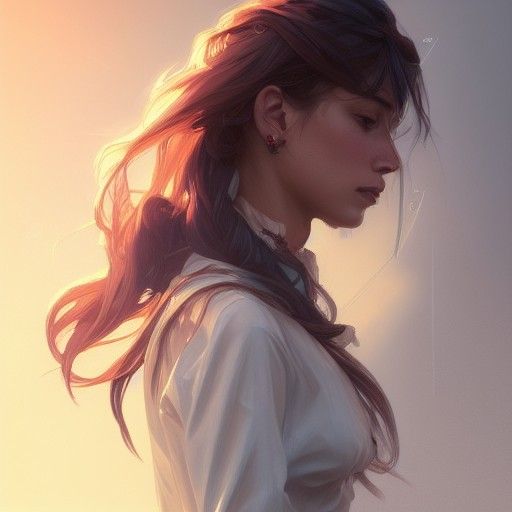 Detailed Portrait in Volumetric Lighting