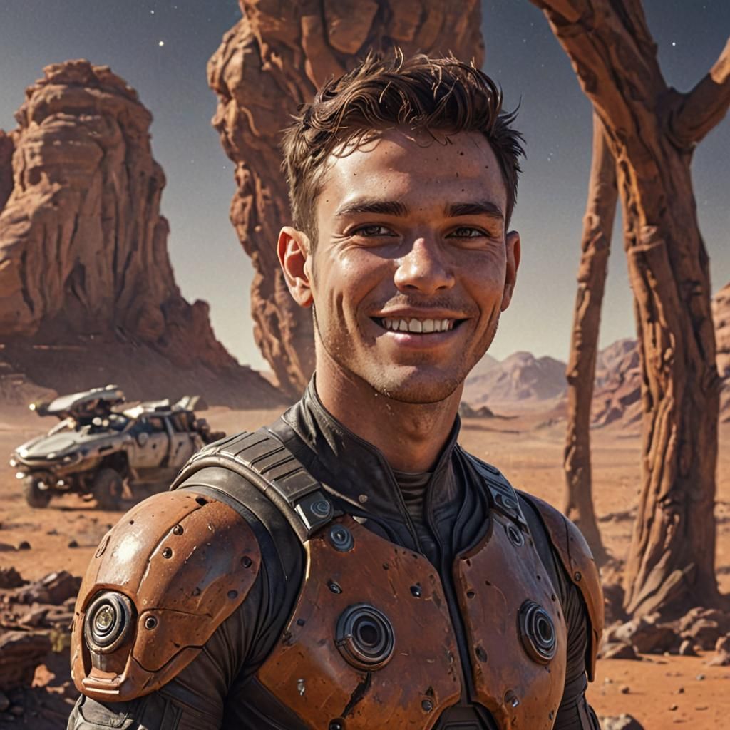 Young Martian Arrival on Alien Planet, Concept Art