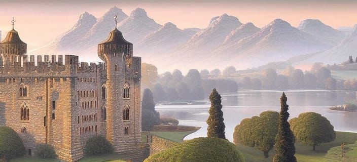 Hever Castle: Mystical Fantasy Landscape Art