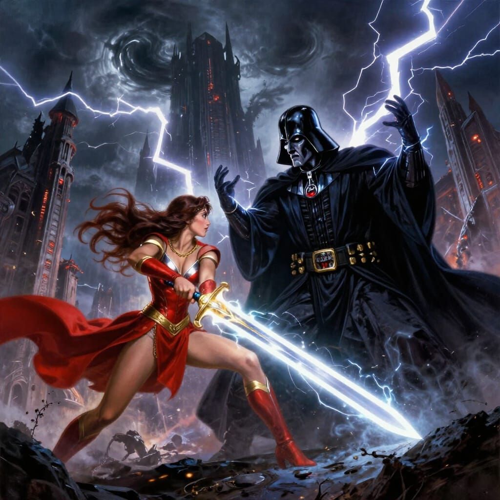 She-ra and Emperor Palpatine Duel in Epic Fantasy