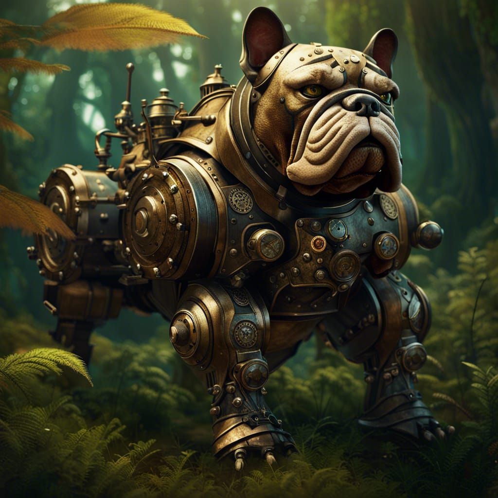 Armored Steampunk Bulldog