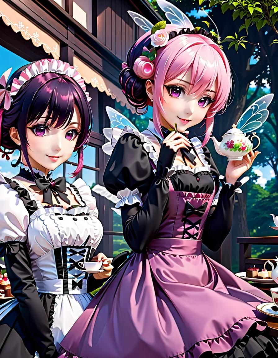 Sana ( fairy princess) and her maid Lisbeth (Elle chan)