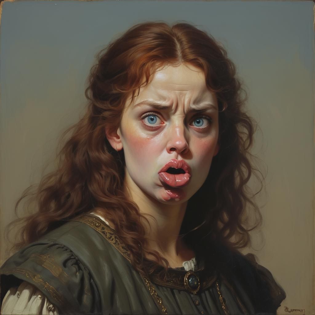 Barbara's Expressive Oil Portrait