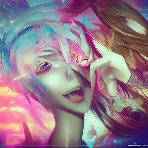 Detailed 3D Anime Art Inspired by WLOP