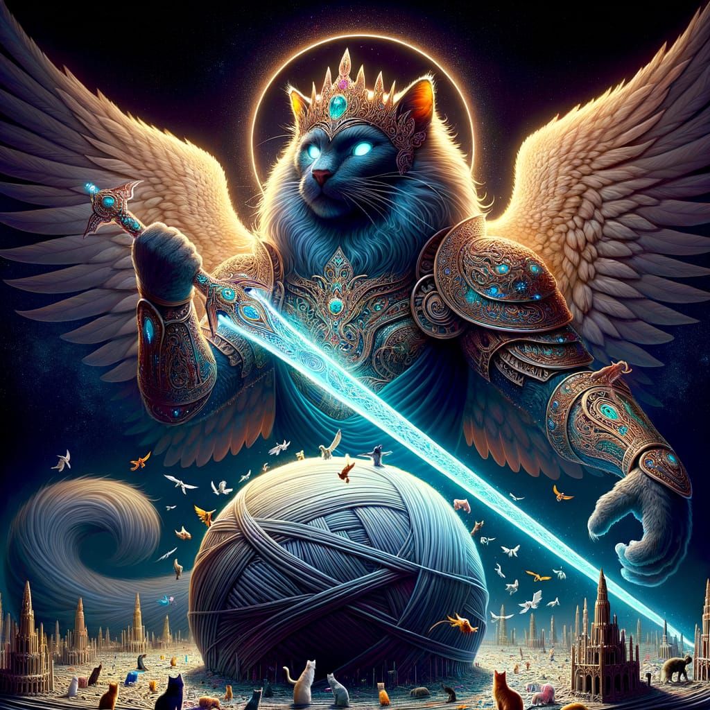 Celestial Feline Guardian