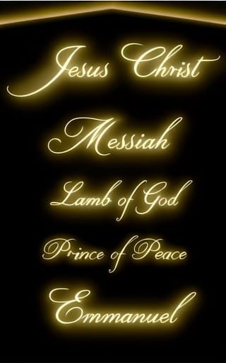 Sacred Names of Jesus in Golden Calligraphy