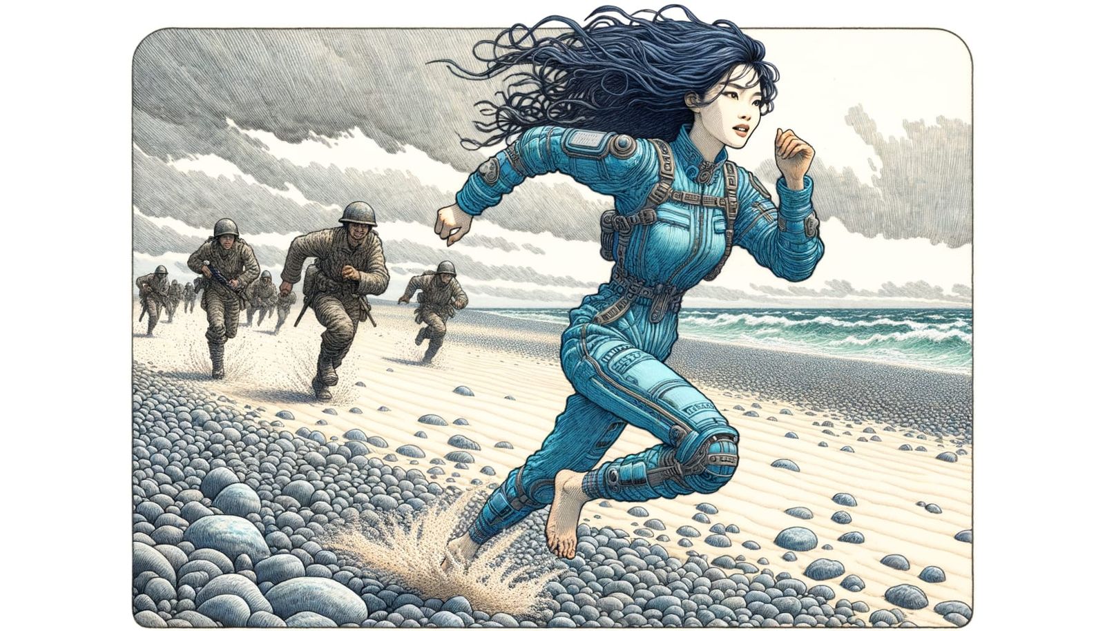 Korean Woman's Escape: Art Nouveau Adventure