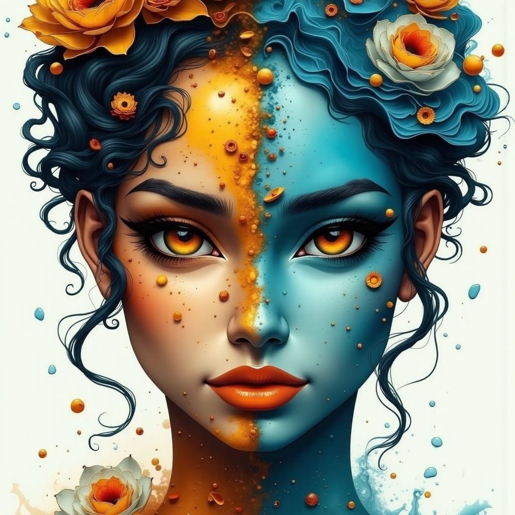 Earth and Water Face Portrait