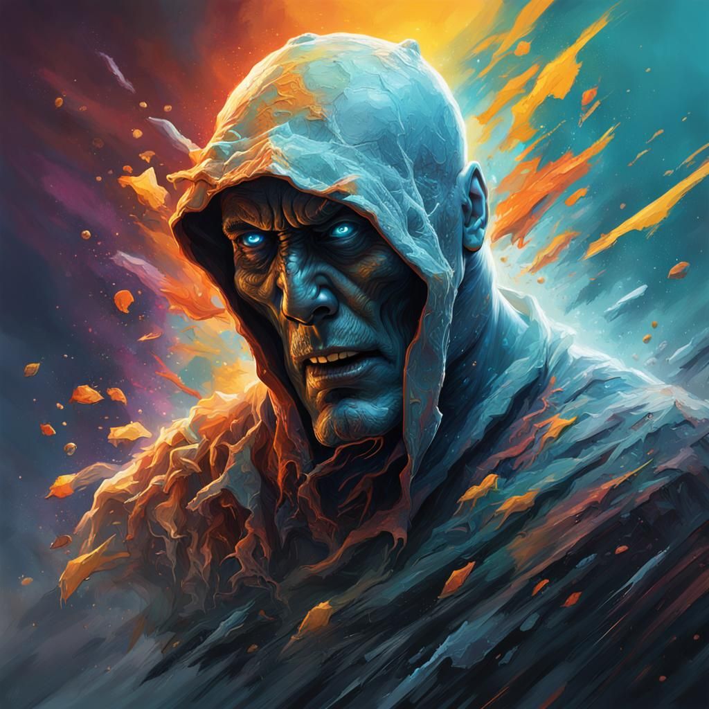 Hyperrealistic Invincible Ghost in Splash Art Style