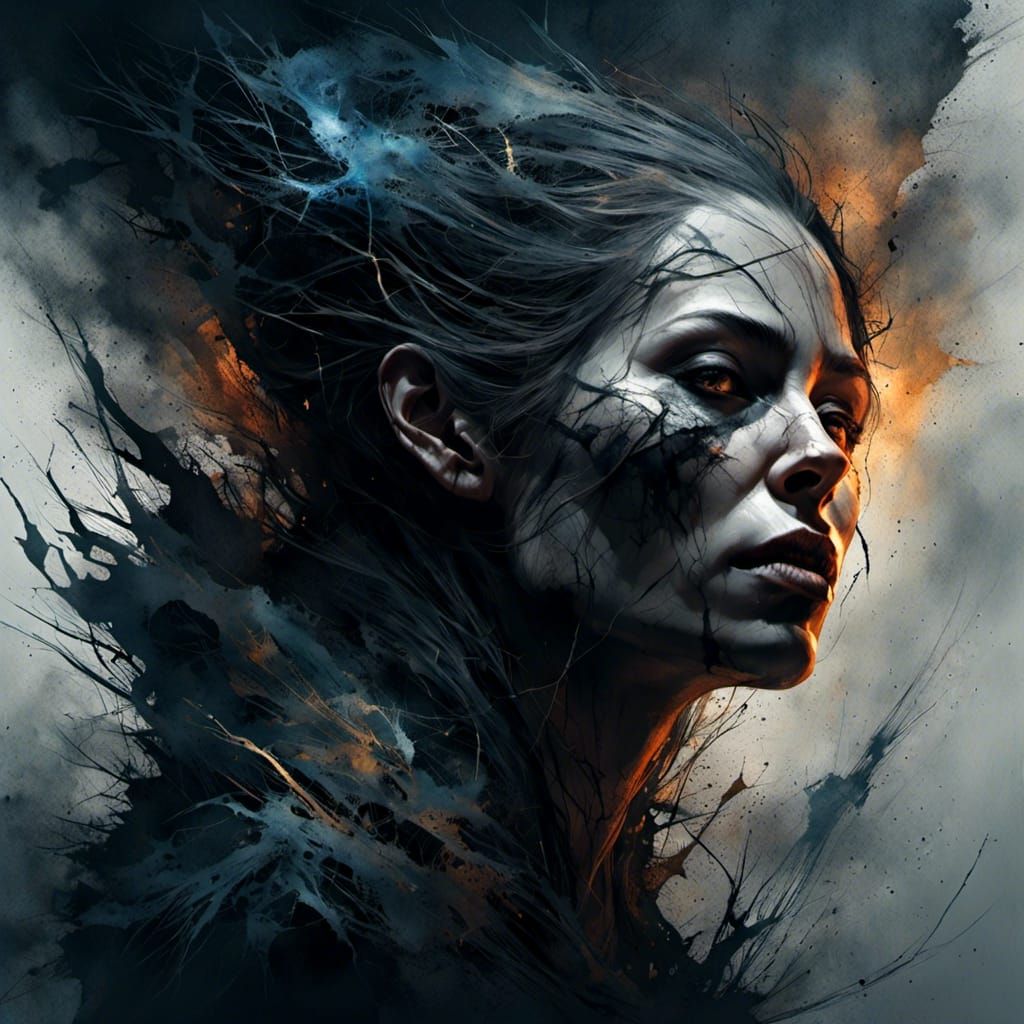 Werewolf Mid-Transformation: Dark Fantasy Concept Art