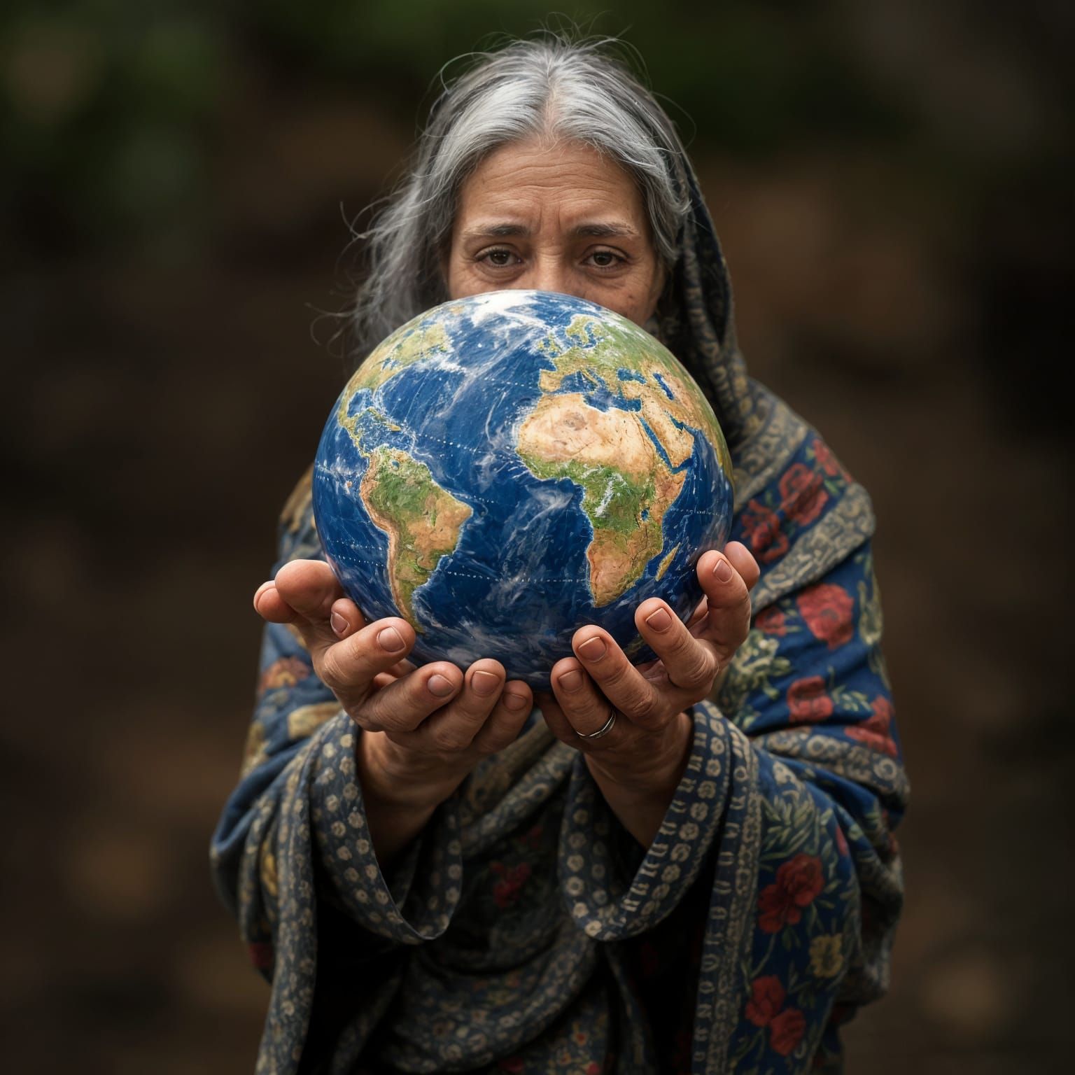 Old Woman Hands World to Girl