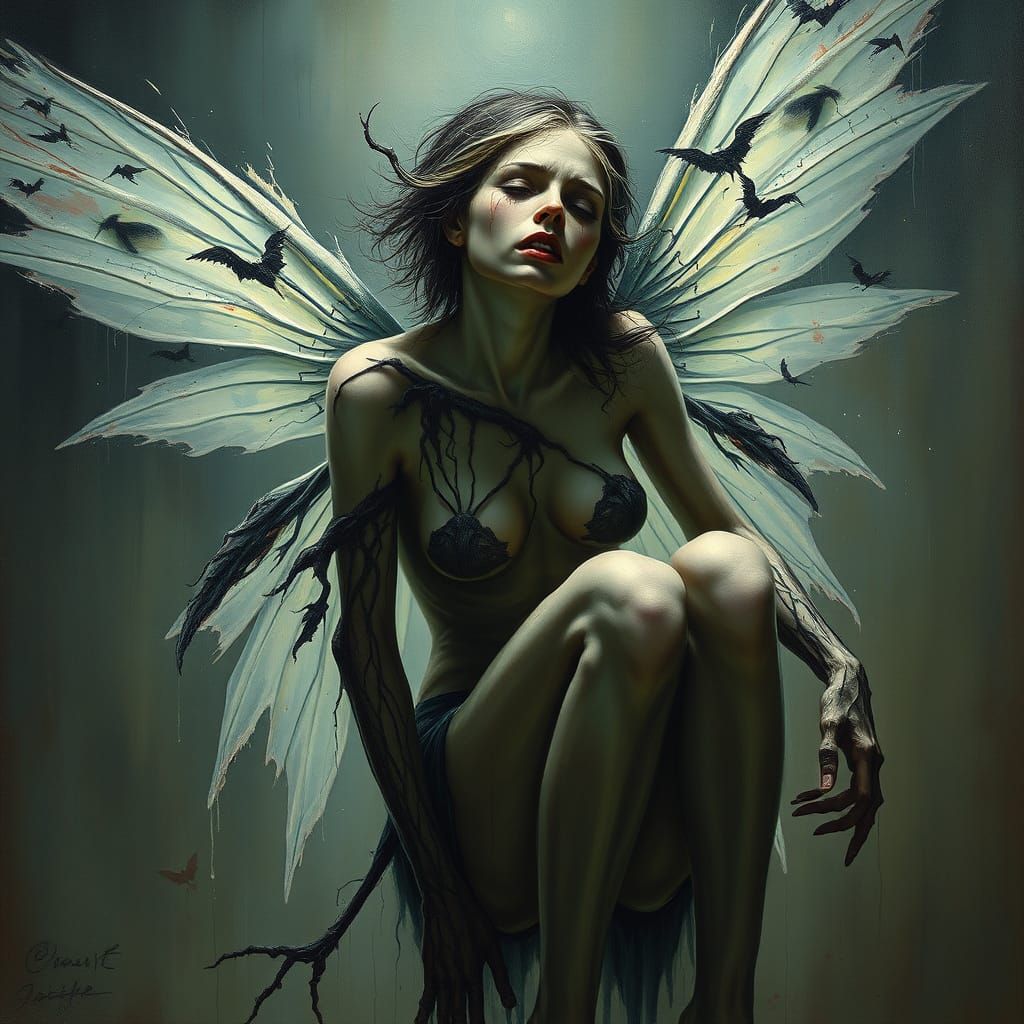 Dark Fairy Tormented by Corruption
