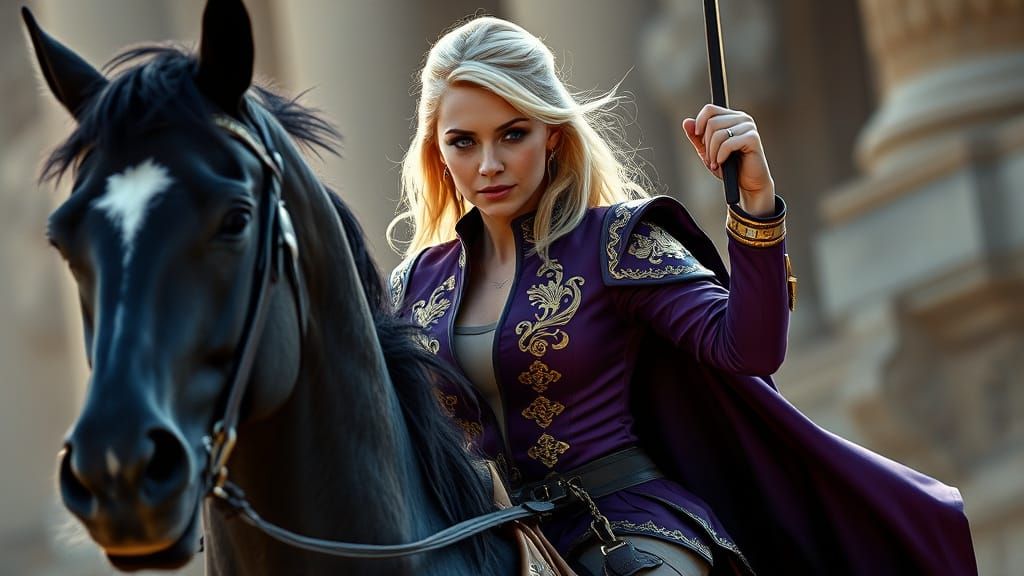 Amazonian Warrior Goddess in Regal Splendor