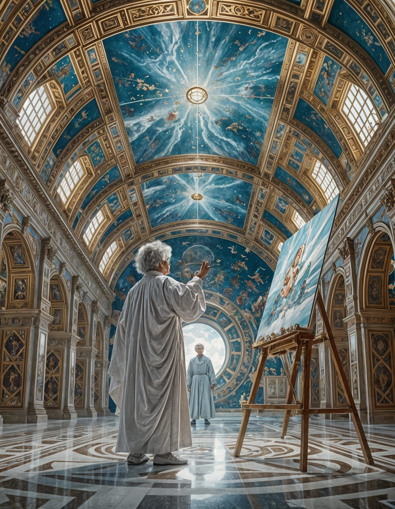 Einstein Paints Sistine Chapel in Brain Space Station