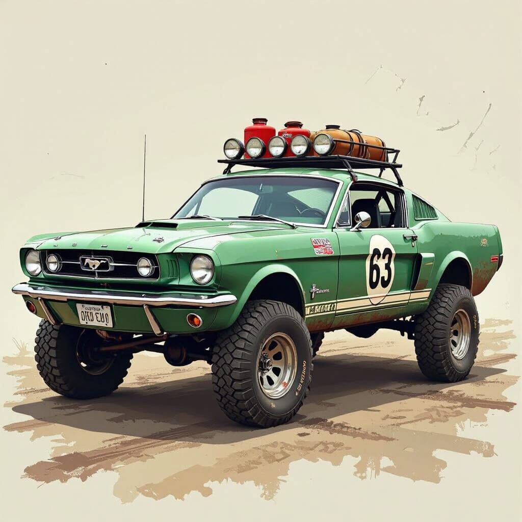 Off-Road 1965 Mustang Baja Style Concept Art
