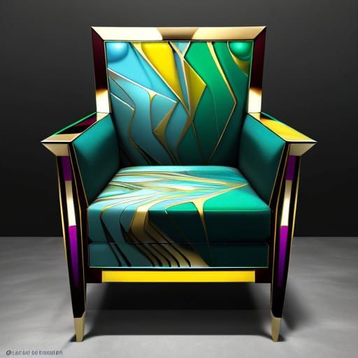 Vibrant Geometric Glass Vase in Hyperrealistic Style