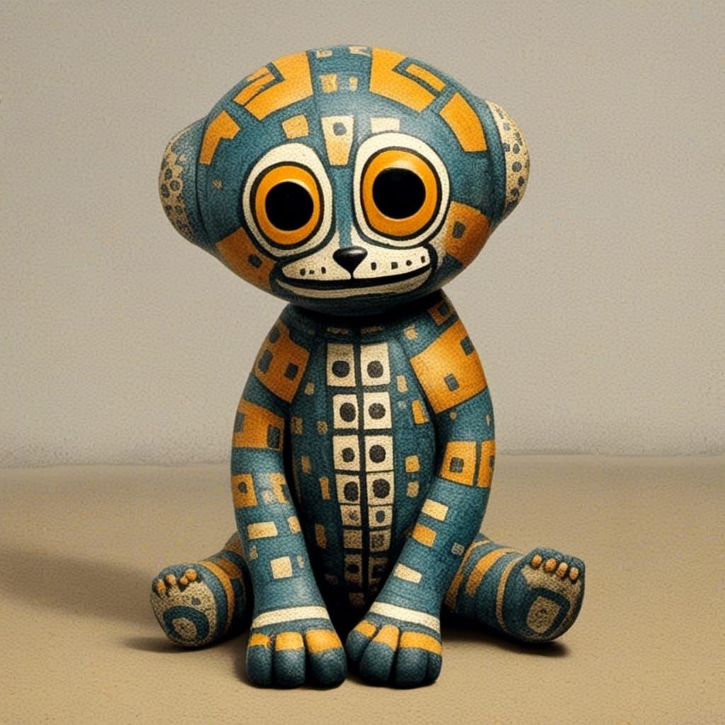 Dubuffet-Style AI Art: Dolls and Figures