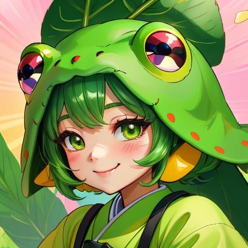 Korean Kawaii Frog in Lucky Costume: 8K