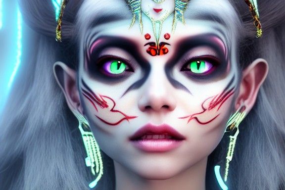 Demon Goddess of Fire Walks to the Moon