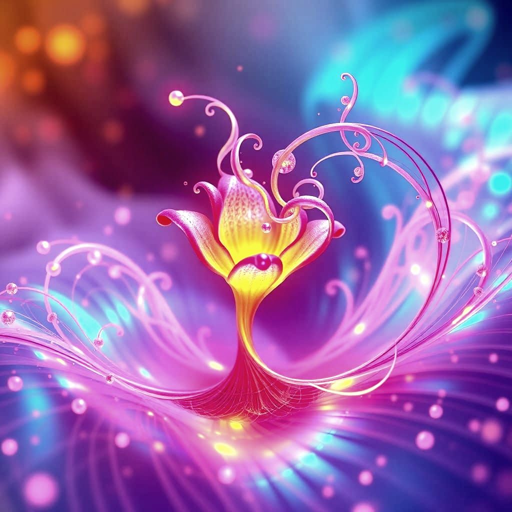 Abstract Fractal Wave Function with 3D Shading