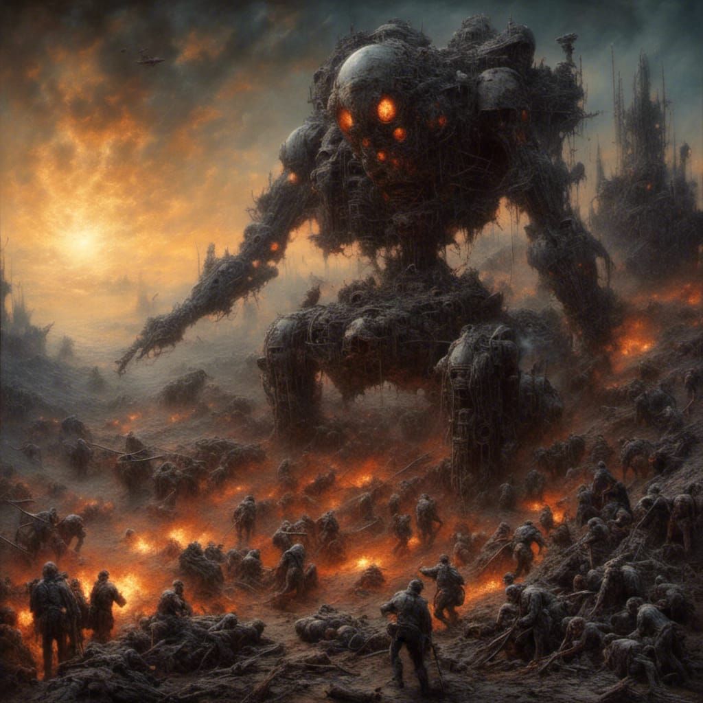 Gorgeous Beast Woman in a Holographic Cityscape