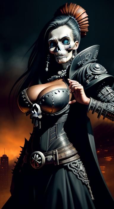 Flamenco Dancer in Día de los Muertos Style