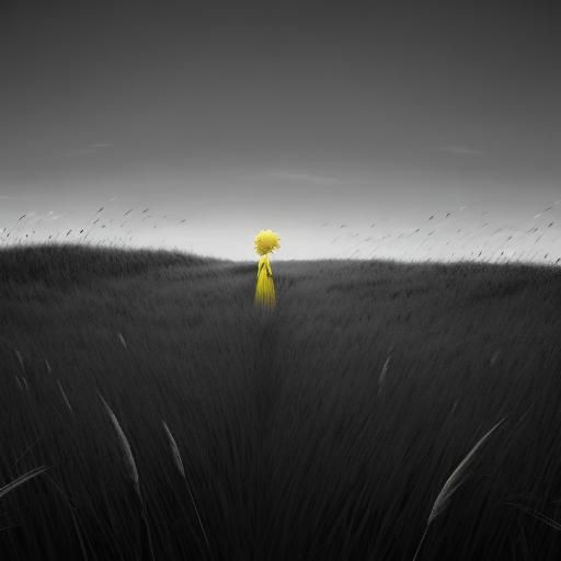 Girl in Grassy Field, Anime Key Visual