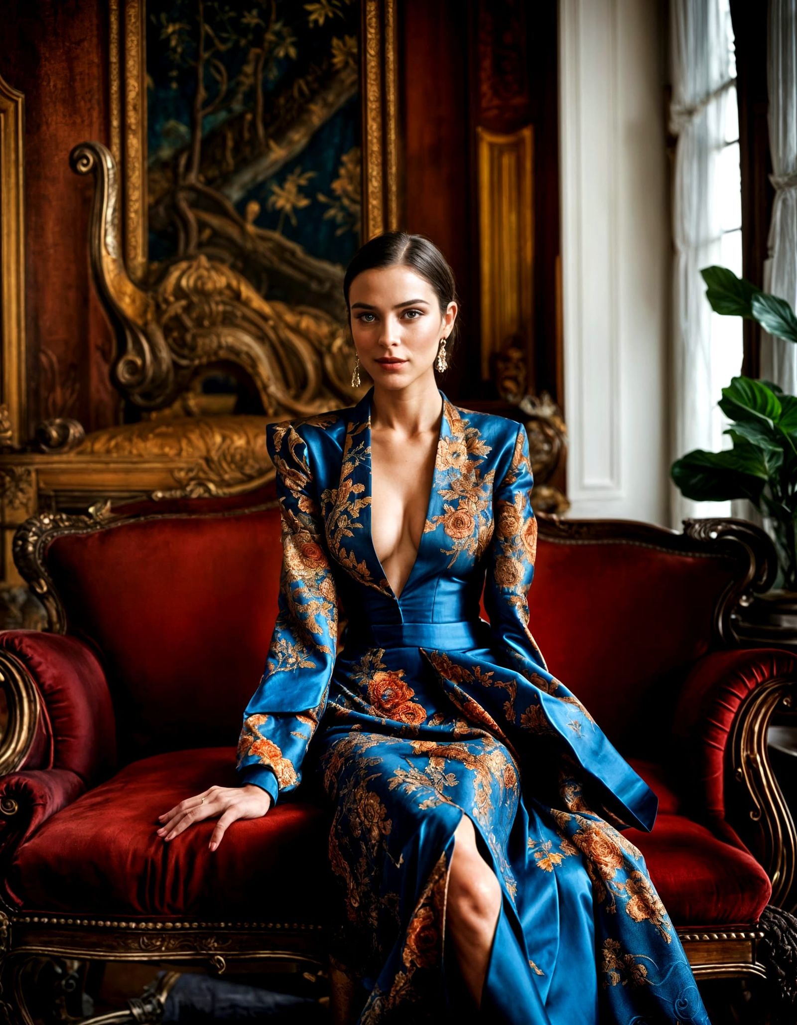 Surreal Alien Celebration in Gritty Restaurant, Magical Real...