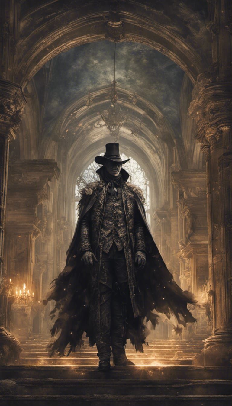 Glitter Plague Doctor in Cathedralscape