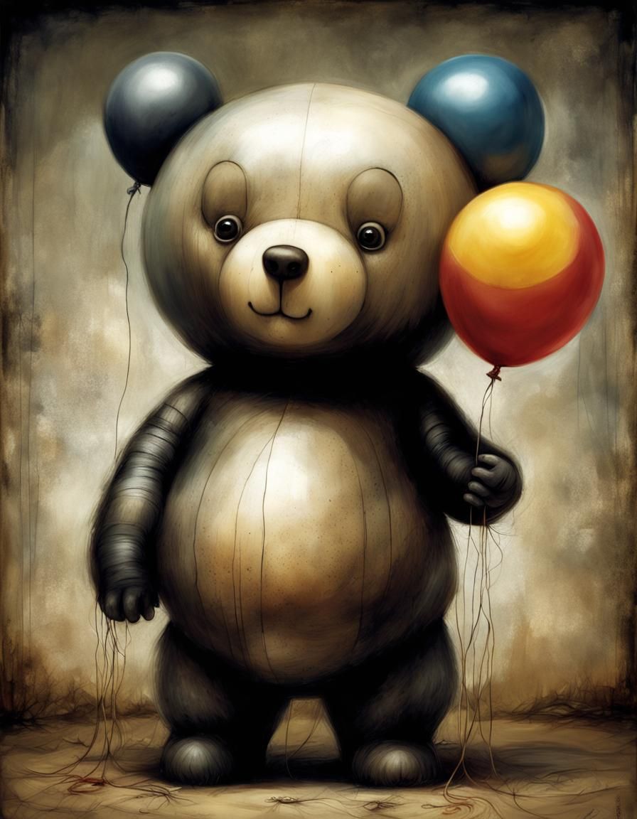 Demonic Cyborg Bear in Volcanic Hyperspace