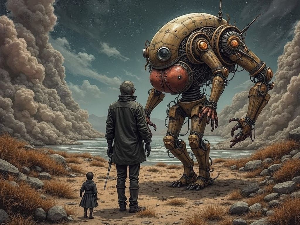 Cybernetic Hybrid Emerges from Imperial Hellscape