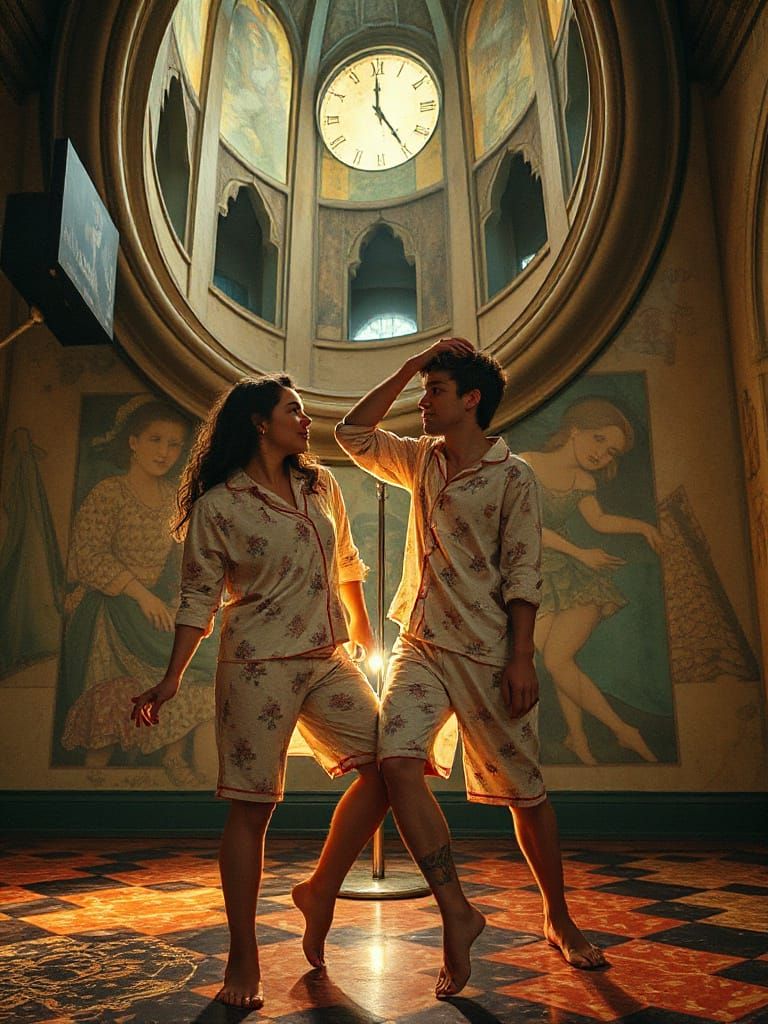 In Chimerical Cross-Sectioned Pyjamas They Danced Like Time ...